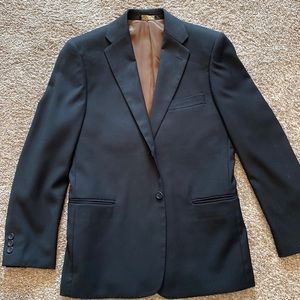 Boys black suit jacket and pants. Size 16R